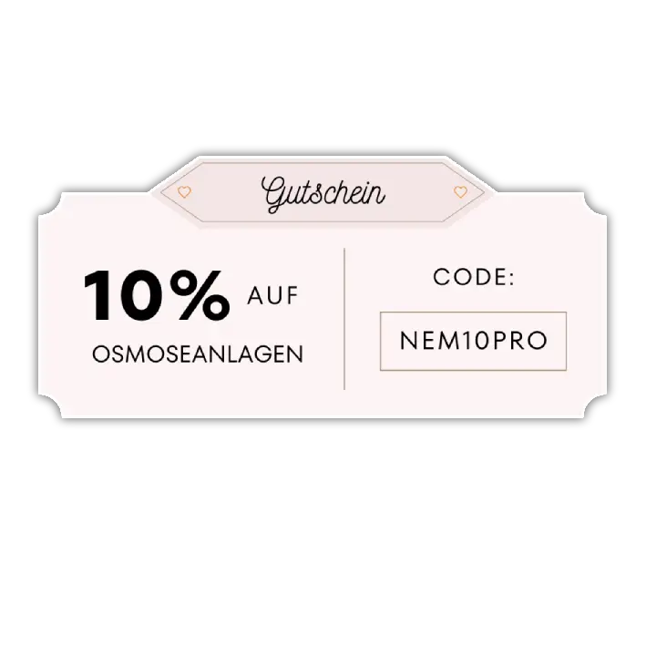 10% Gutschein bei Kauf einer Osmoseanlage